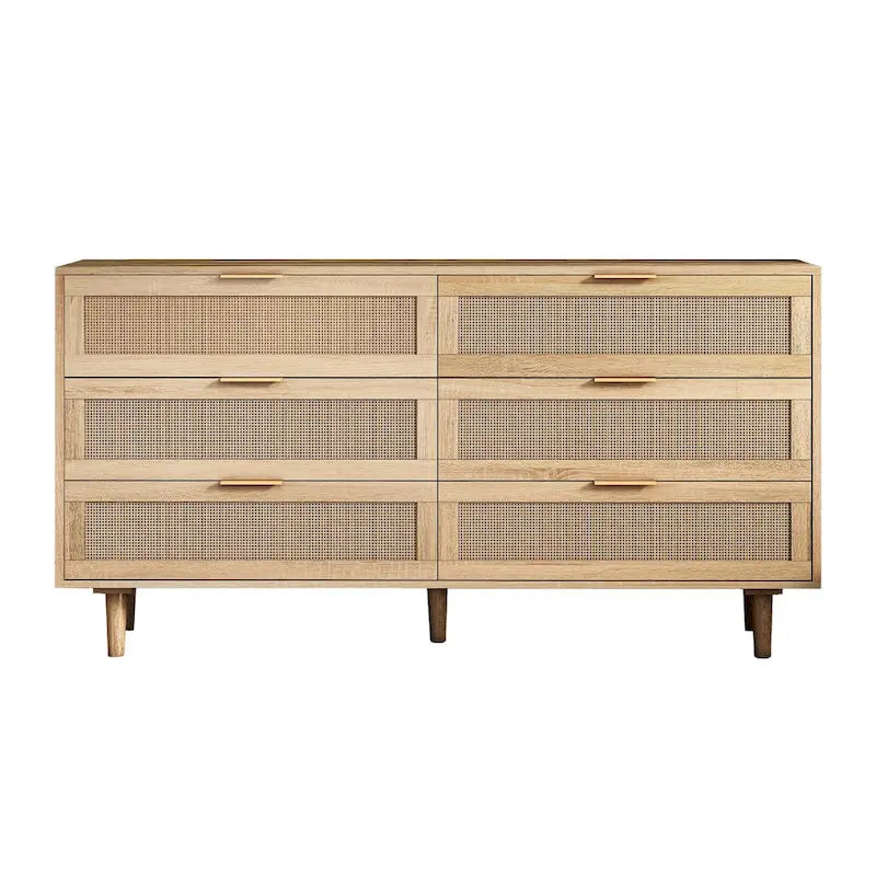 59.066-Drawers Rattan Storage Cabinet