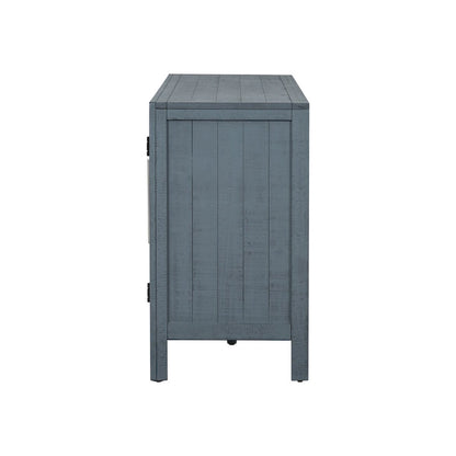 Storage Cabinet Sideboard with MDF+Pine veneer , Adjustable Shelves, Suitable for Living Rooms, Entrance and Study Rooms