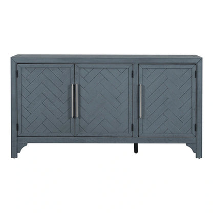 Storage Cabinet Sideboard with MDF+Pine veneer , Adjustable Shelves, Suitable for Living Rooms, Entrance and Study Rooms