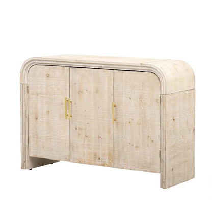 Unique Retro Silhouette Sectional Three-Piece Set Containing Sideboard, Console Table and Coffee Table, Suitable