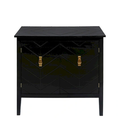 2 Door Wooden Cabinets with Adjustable Shelve, Wood Cabinet Vintage Style Sideboard for Living Room, Dining Room, Office