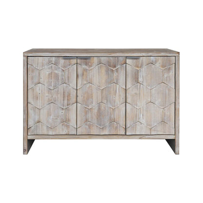 Farmhouse Style 3 Door Wooden Cabinet