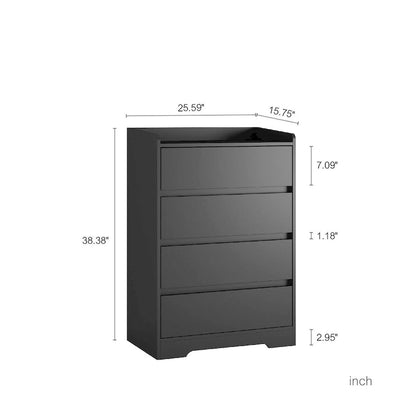 GEITIN Modern Wooden Dresser Cabinet with Sturdy Frame