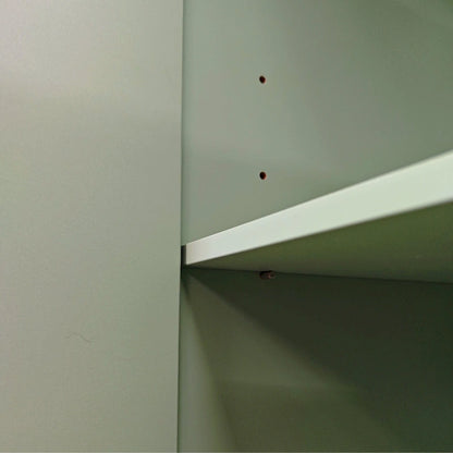 Modern 4 Door Intaglio Storage Cabinet with Adjustable Shelf, Stylish and Accent Cabinet with Pine Legs, Buffet Sideboard