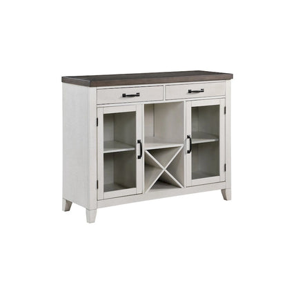 New Classic Furniture Jesse White and Brown Sideboard