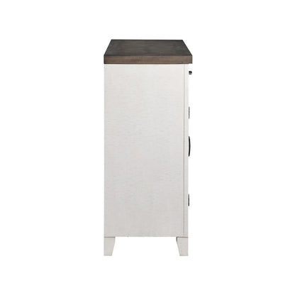New Classic Furniture Jesse White and Brown Sideboard