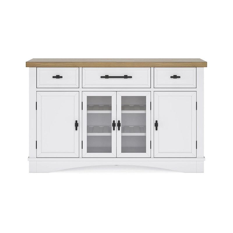 Signature Design by Ashley Ashbryn White/Natural Dining Server - 60 W x 19 D x 37 H