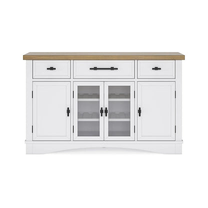 Signature Design by Ashley Ashbryn White/Natural Dining Server - 60 W x 19 D x 37 H