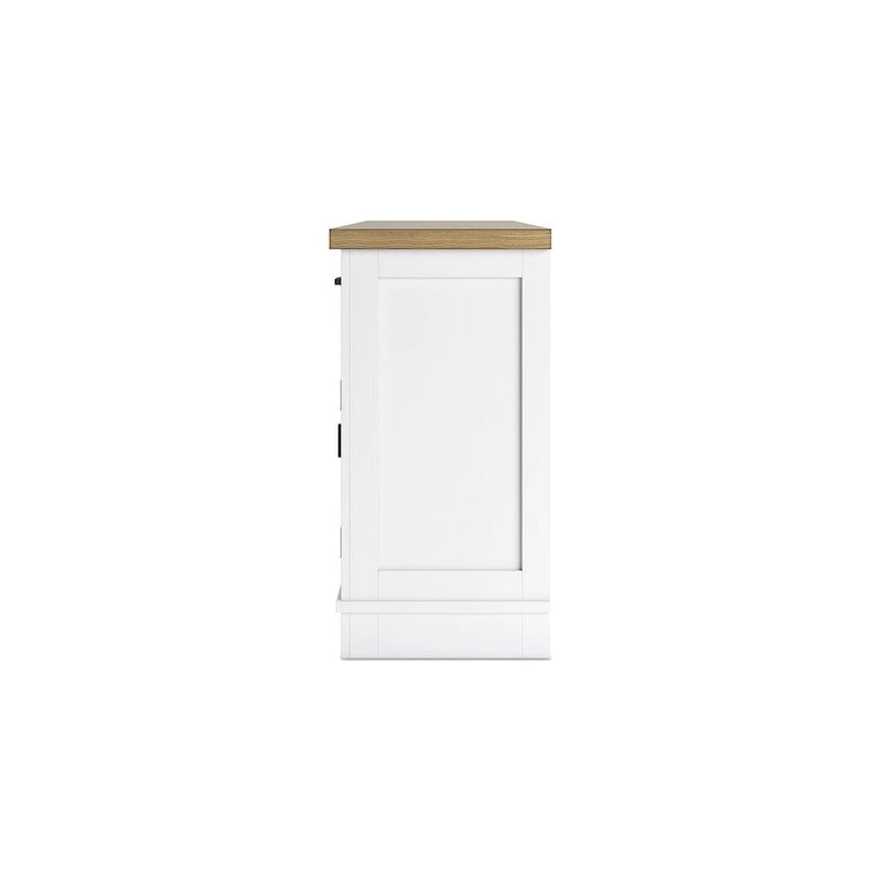 Signature Design by Ashley Ashbryn White/Natural Dining Server - 60 W x 19 D x 37 H