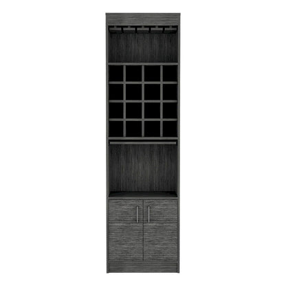Bar Cabinet for Kitchen, Dining Room,Living Room, Smokey Oak