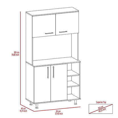 Pantry Cabinet for Kitchen, Dining Room,Living Room, Black
