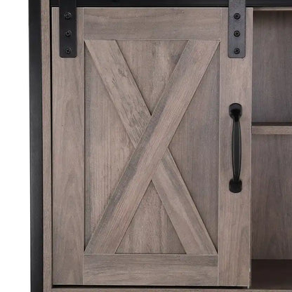 MDF With Triamine Iron Frame Sliding Door Three-Layer Rack Bathroom Cabinet