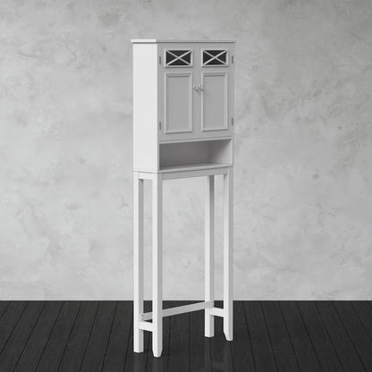 Teamson Home Dawson Over-the-Toilet Space Saver, White - 8L x 25W x 68H
