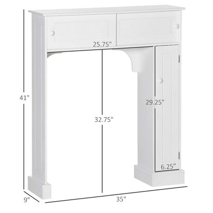 Over the Toilet Bathroom Cabinet, Freestanding Bathroom Storage Cabinet with Adjustable Shelves
