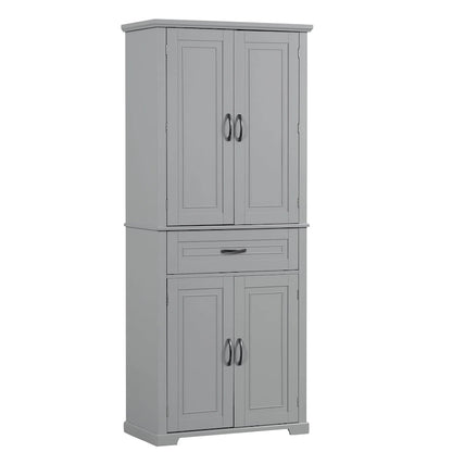 Bathroom Storage Cabinet with Doors and Drawer, Multiple Storage Space, Adjustable Shelf