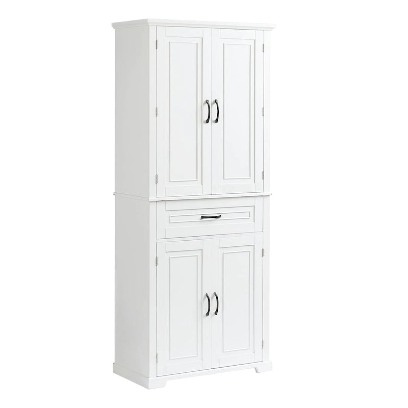 Bathroom Storage Cabinet with Doors and Drawer, Multiple Storage Space, Adjustable Shelf