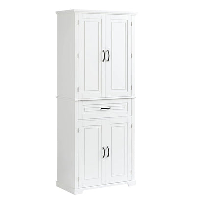 Bathroom Storage Cabinet with Doors and Drawer, Multiple Storage Space, Adjustable Shelf