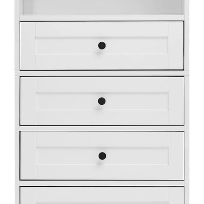 Classic Bathroom Storage Cabinet with an Open Shelf, 3 Drawers and a Cabinet