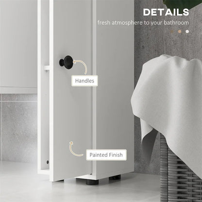 Tall Bathroom Storage Cabinet,Narrow Toilet CabinetAdjustable Shelves