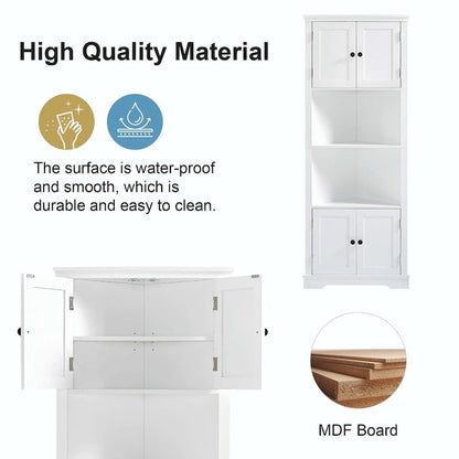 Tall Bathroom Storage Cabinet with Adjustable Shelf