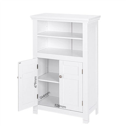 Freestanding Bathroom Cabinet with Doors and Adjustable Shelf - 11.81D x 23.62W x 37.2H