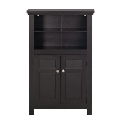 Freestanding Bathroom Cabinet with Doors and Adjustable Shelf - 11.81D x 23.62W x 37.2H