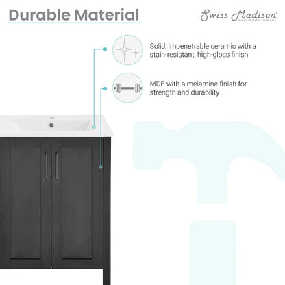 Avallon 24 Bathroom Vanity in Matte Black