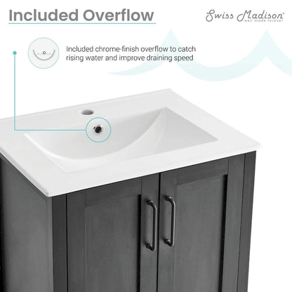 Avallon 24 Bathroom Vanity in Matte Black