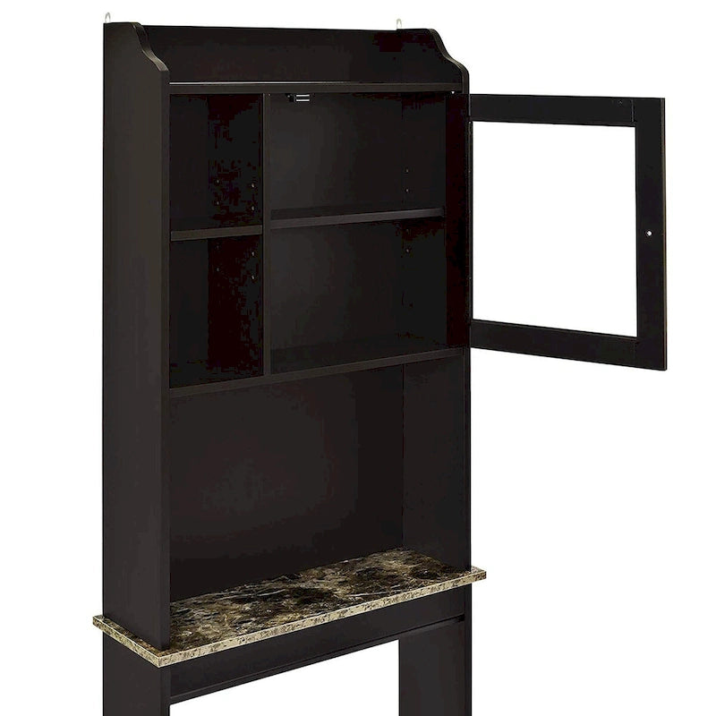 23.25 in. W x 7.5 in. D x 69 in. H Wall Cabinet in Espresso