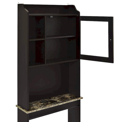 23.25 in. W x 7.5 in. D x 69 in. H Wall Cabinet in Espresso