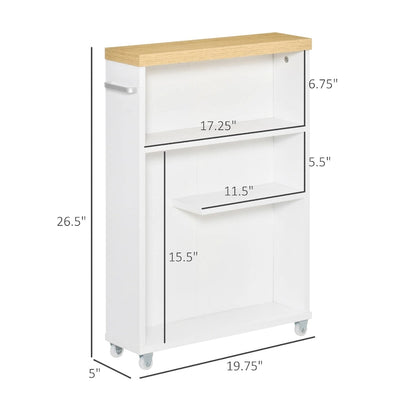 Bathroom Cabinet with Wheels Storage Organizer