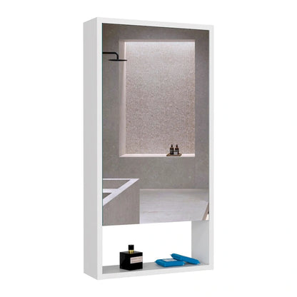 Medicine Cabinet Irvine, One External Shelf, White Finish,High quality and durable
