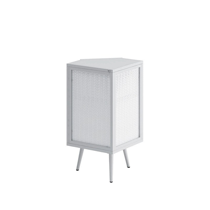 Grondin Modern Style 22.25 Bathroom Corner Storage Cabinet with Tempered Glass Doors and Interior Adjustable Shelf