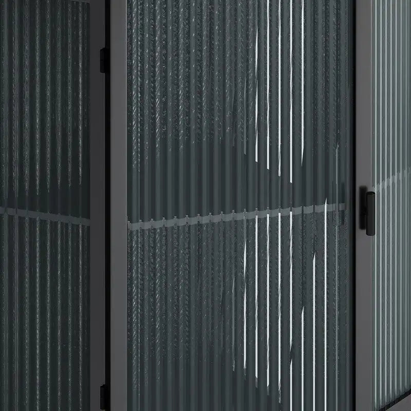 Grondin Modern Style 22.25 Bathroom Corner Storage Cabinet with Tempered Glass Doors and Interior Adjustable Shelf