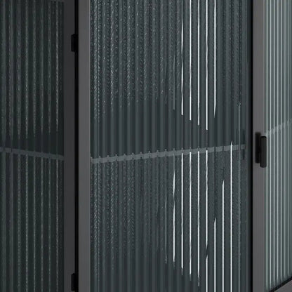 Grondin Modern Style 22.25 Bathroom Corner Storage Cabinet with Tempered Glass Doors and Interior Adjustable Shelf