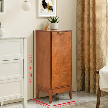 Modern Bathroom Floor Cabinet &Linen cabinet with Adjustable Shelves,Antique Brass(14.512.635.7)