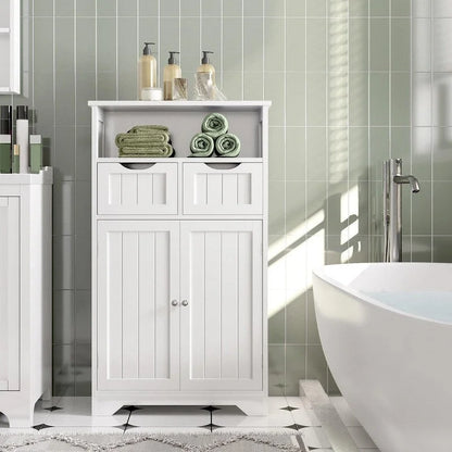 Bathroom Storage Cabinet with 2 Drawers - 12D x 24W x 41H