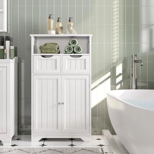 Bathroom Storage Cabinet with 2 Drawers - 12D x 24W x 41H
