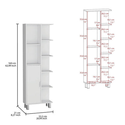 Crovie Linen 63-inch High Bathroom Cabinet Linen Storage