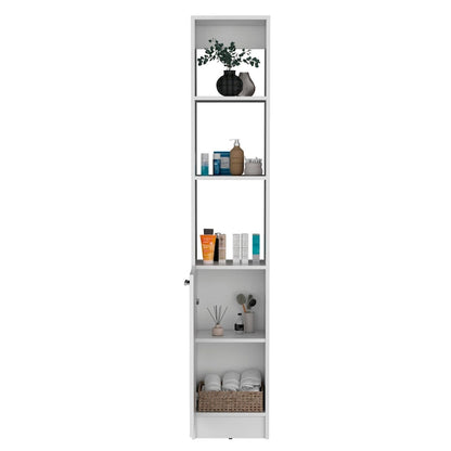 Bathroom Storage Cabinet with one Doors, Tall Bathroom Cabinet with 6 Shelves, for Bathroom, Living Room, Kitchen