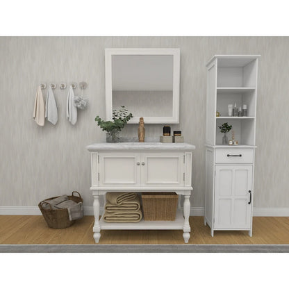 Double Door Narrow Height Slim Floor Standing Cabinet