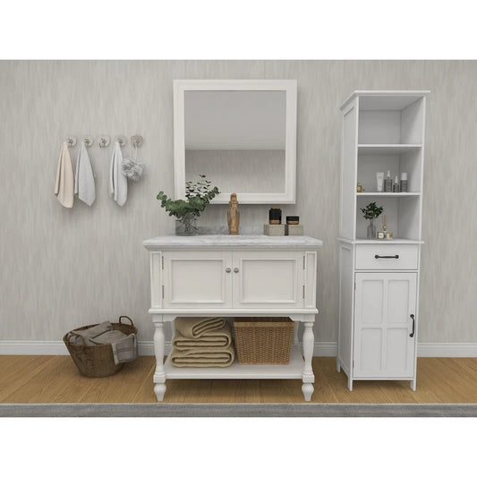 Double Door Narrow Height Slim Floor Standing Cabinet