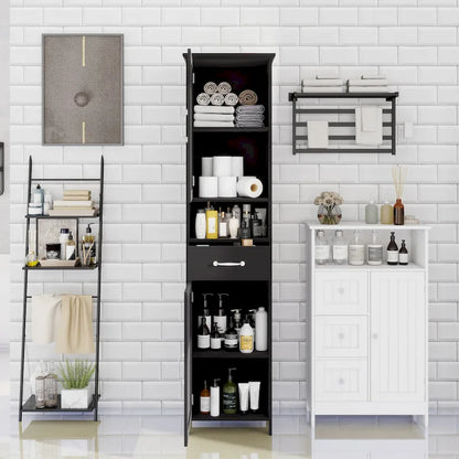 Double Door Narrow Height Slim Floor Standing Cabinet