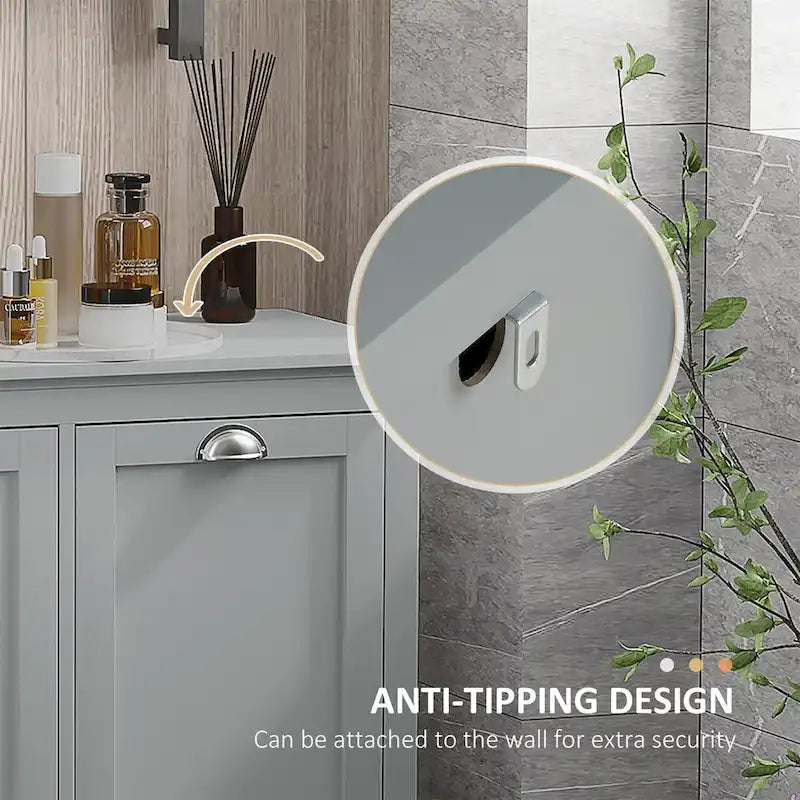 Tilt-Out Laundry Sorter Cabinet