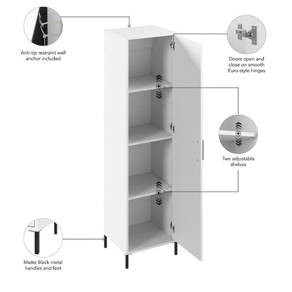 Essence Narrow Bathroom Storage Cabinet by Bush Furniture
