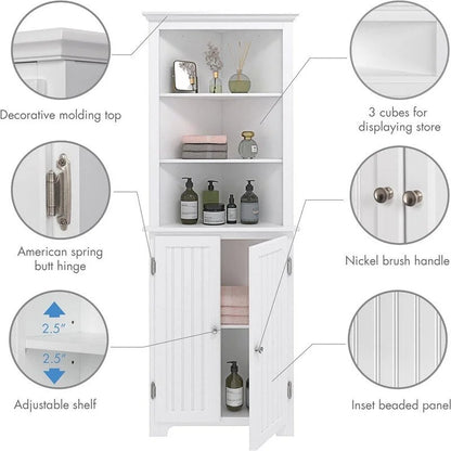 Bathroom Corner Cabinet - 13D x 23W x 65H