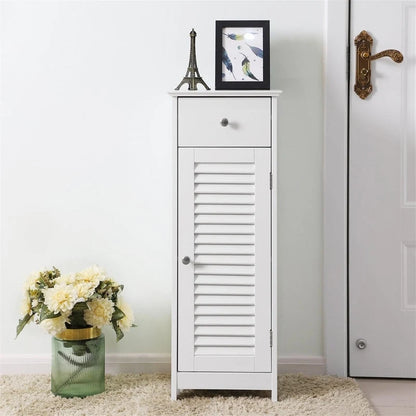Bathroom Floor Cabinet Storage Organizer Set - 11.8D x 12.6W x 34.3H