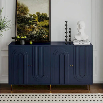 59.8W 4 Door Wooden Cabinet Sideboard Buffet - N/A
