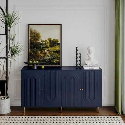 59.8W 4 Door Wooden Cabinet Sideboard Buffet - N/A