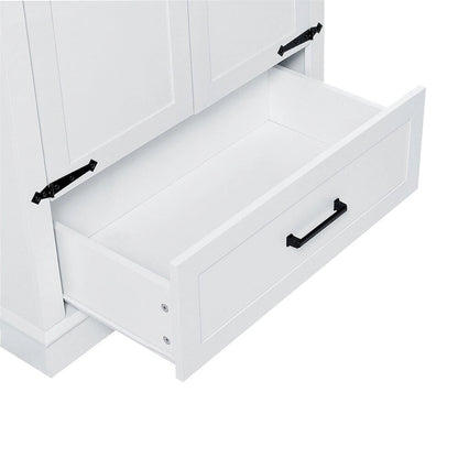 Tall Bathroom Storage Cabinet,Cabinet with Two Doors and One Drawer